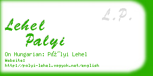 lehel palyi business card